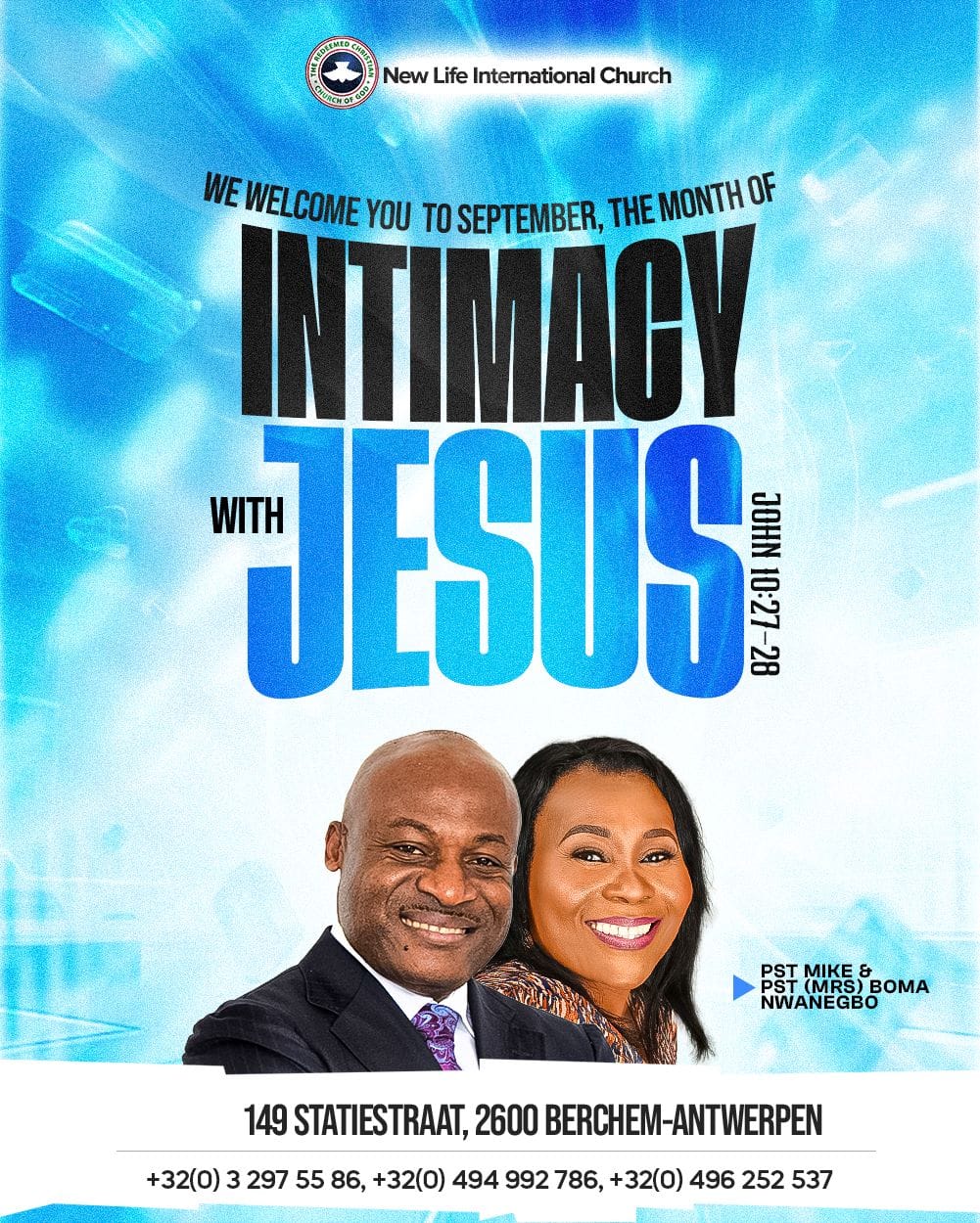 Flyer for September theme: Intimacy with Jesus