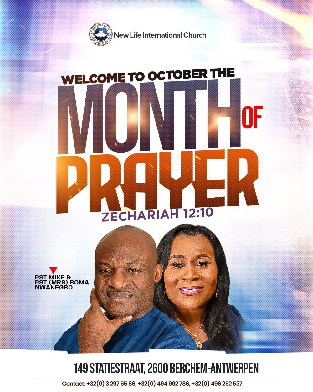 Flyer for October, the month of prayer